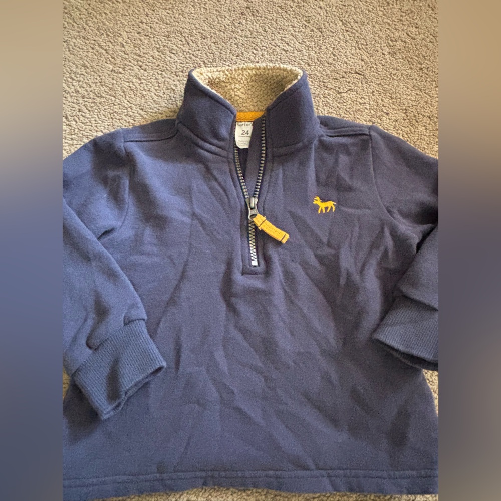 Carter's Dark Blue Zip-Up Sweater